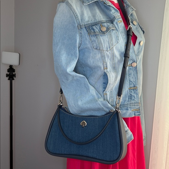Kate Spade NWT Denim cross/shoulder removable strap Retail Tags $359